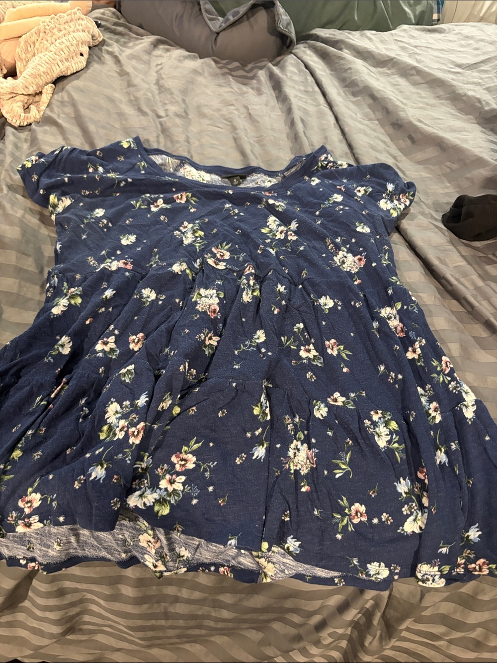 torrid Navy Blue Floral Babydoll Top